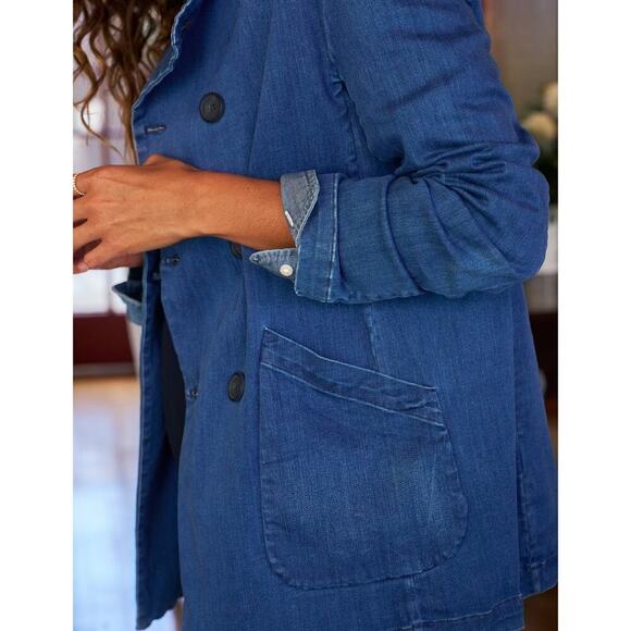 Frank & Eileen Belfast English Peacoat in 1977 Medium Wash - Picture 4 of 9